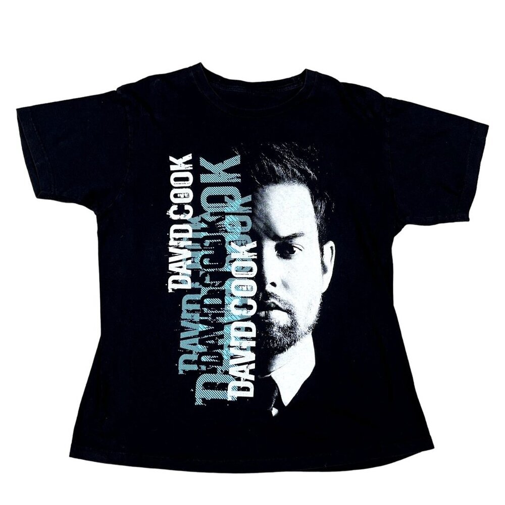 David Cook of American Idol Black T-Shirt Size Large